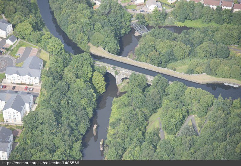 Aerial view of Kelvin River Aqueduct through Maryhill