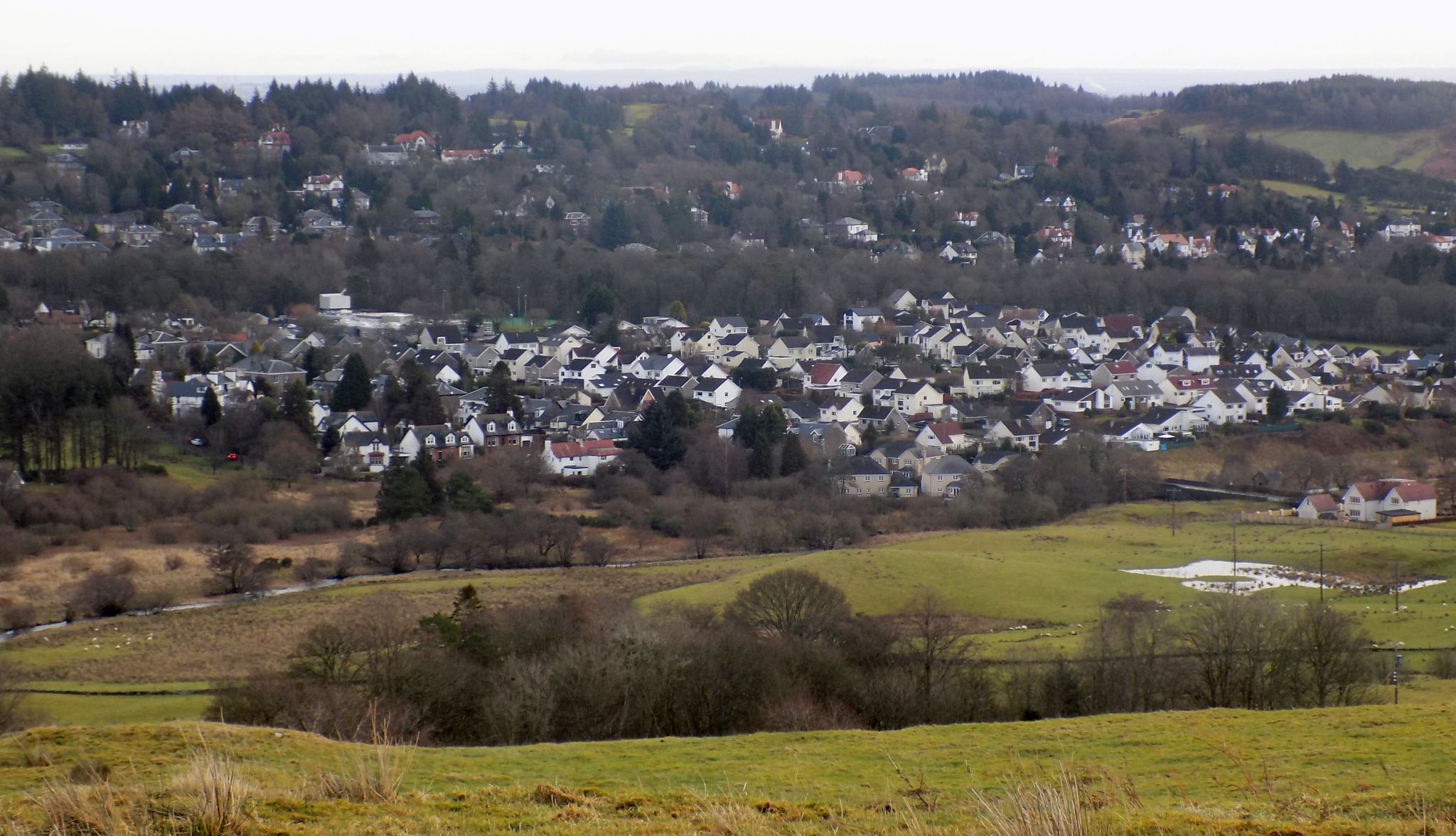 Kilmacolm from trig point