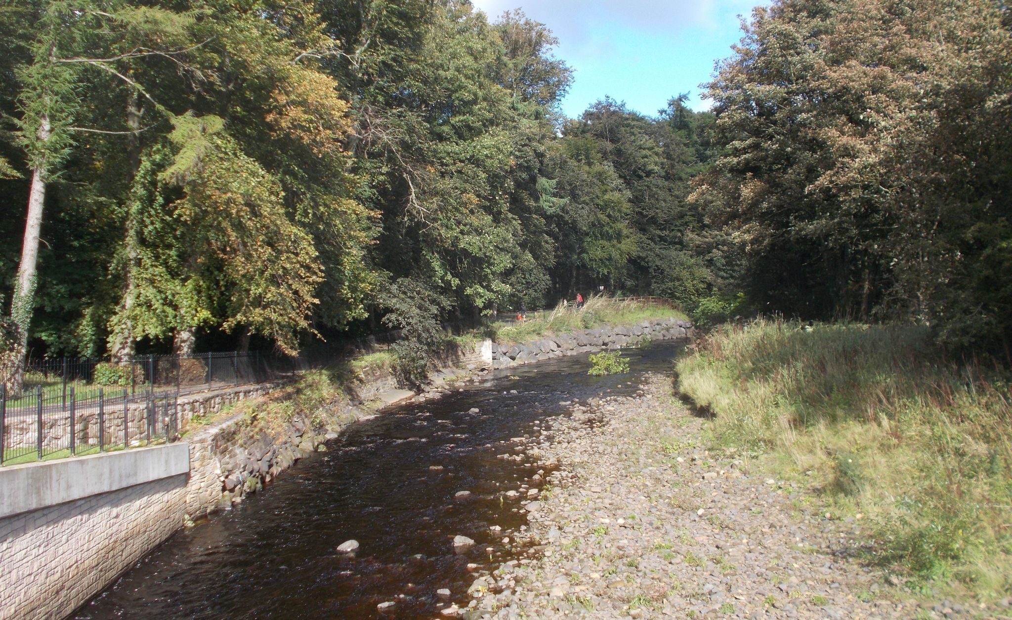 Kilmarnock Water at entrance to Dean Castle Country Park