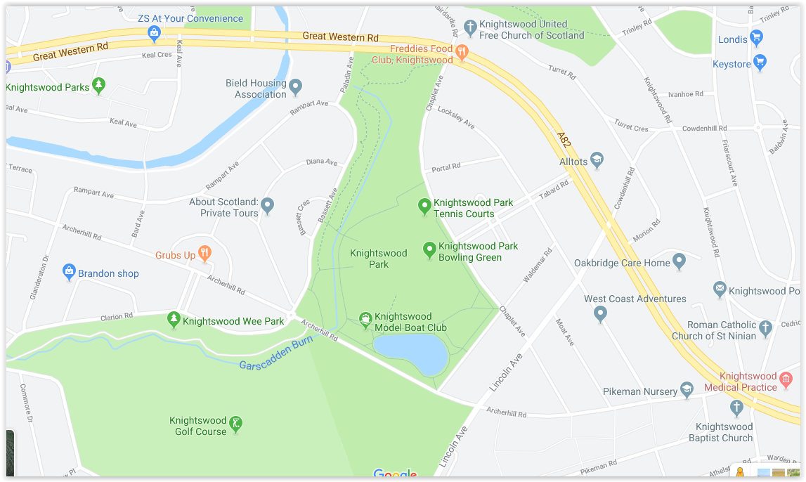 Map of Knightswood Park