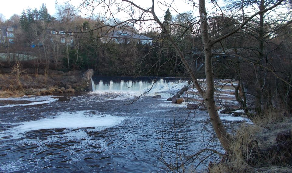 Weir and Fish Ladder on River Avon in Larkhall