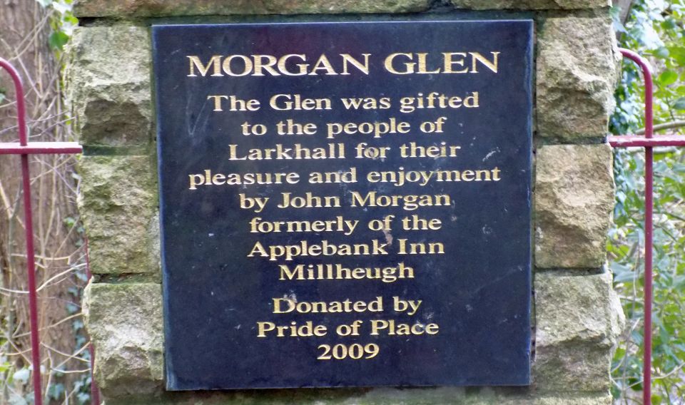 Plaque in Morgan Glen