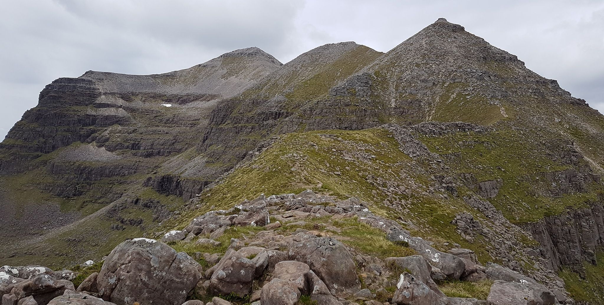 Summit ridge of Liathach in the Torridon Region of the NW Highlands of Scotland