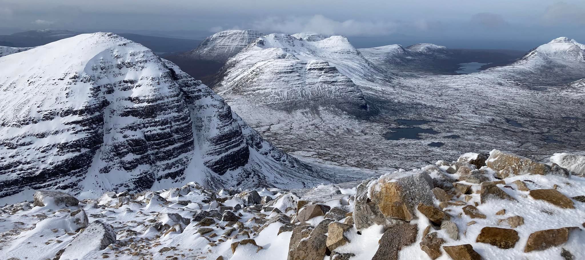 View from Beinn Eighe in the Torridon Region of the NW Highlands of Scotland