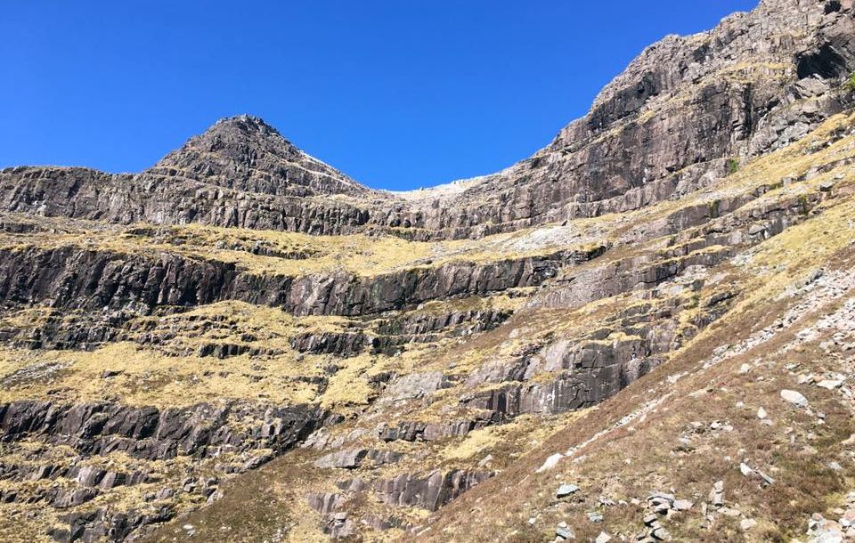 Summer ascent of Liathach in the Torridon Region of the NW Highlands of Scotland