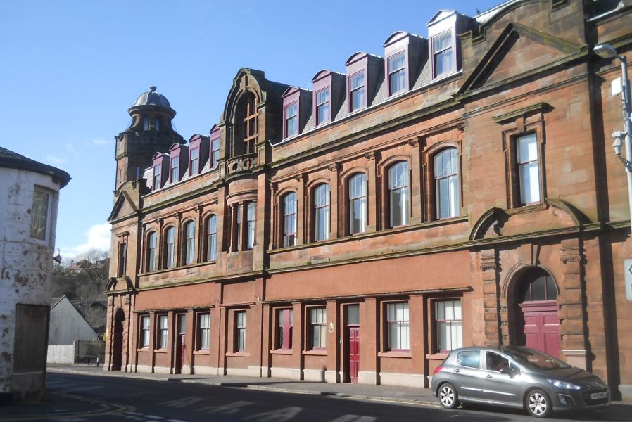 Traditional Red Sandstone building in Newmilns