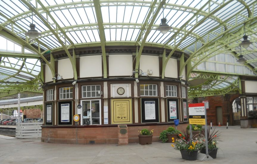 Interior of Railway Station at Wemyss Bay on the Ayrshire Coast in the Firth of Clyde