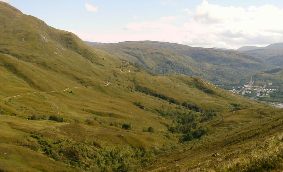 The West Highland Way from Kinlochleven to Fort William from Beinn na Caillich