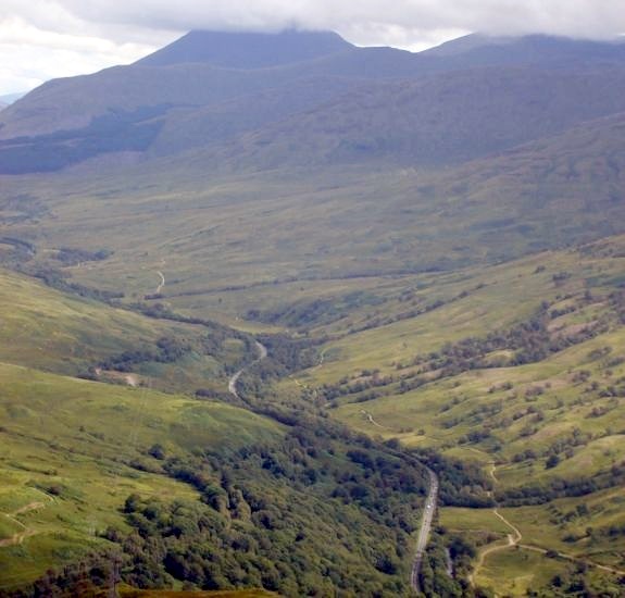 The West Highland Way from Beinglas through Glen Falloch to Crianlarich