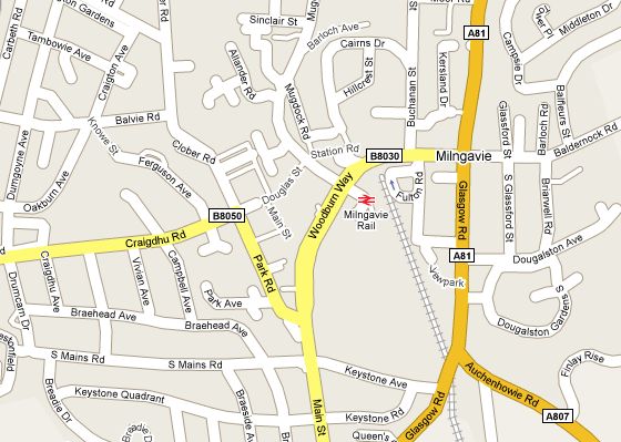 Map of Milngavie Town Centre