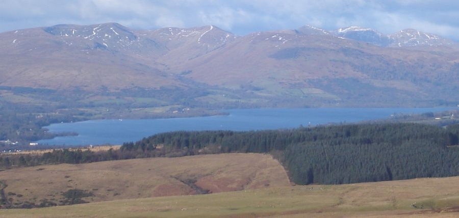 Luss Hills above Loch Lomond from Milton Crags