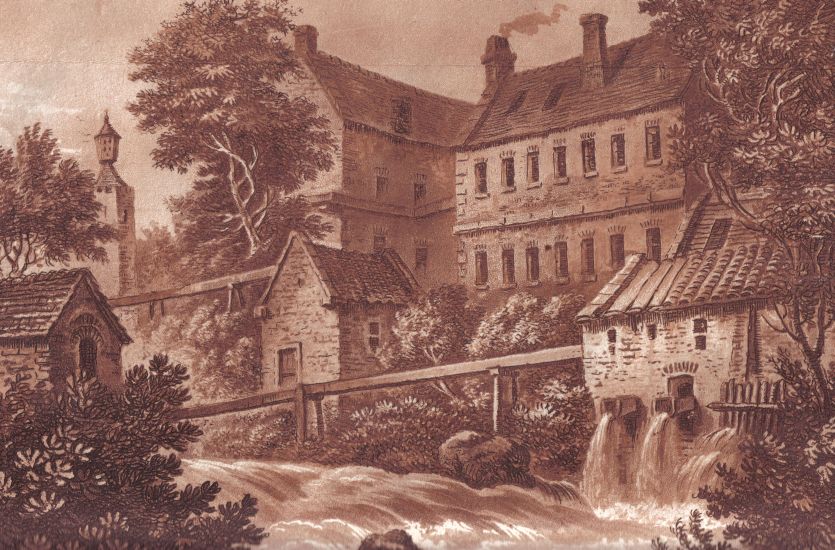 McDowall's & Co. mills in 1800 on the Glazert Water at Milton of Campsie