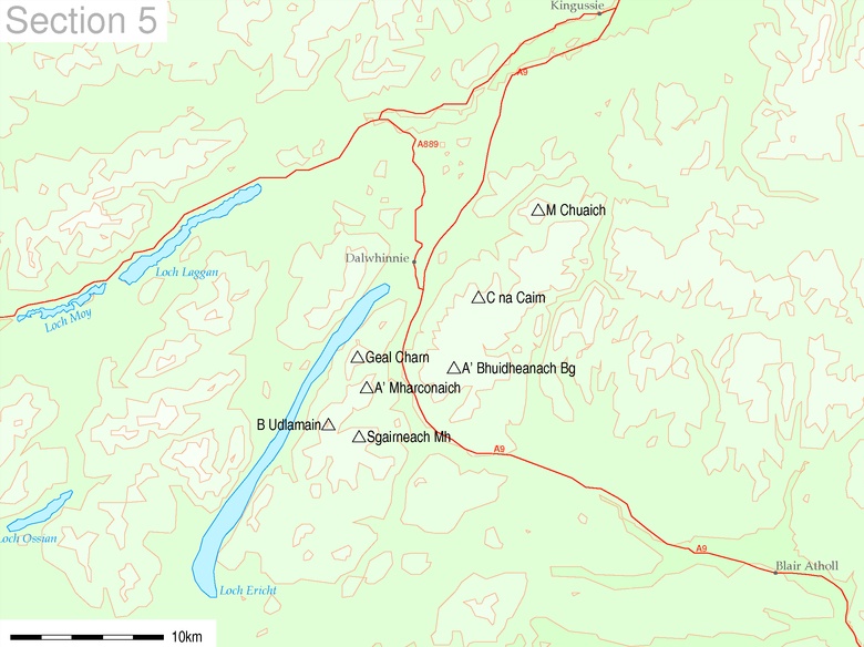 Munros of the Glen Strathfarrar Region of the NE Highlands