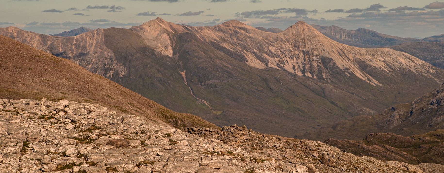 Beinn Eighe summit ridge in Torridon Region of NW Scotland