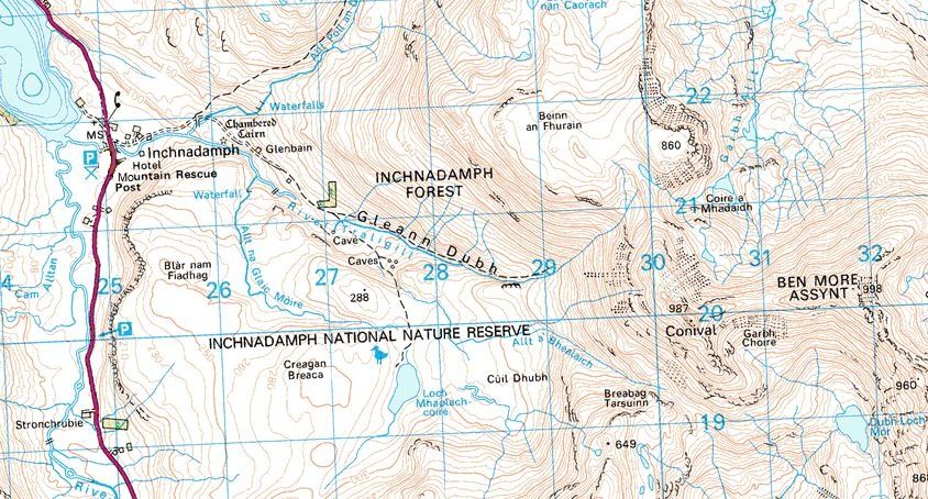 Map for Ben More Assynt and Conival