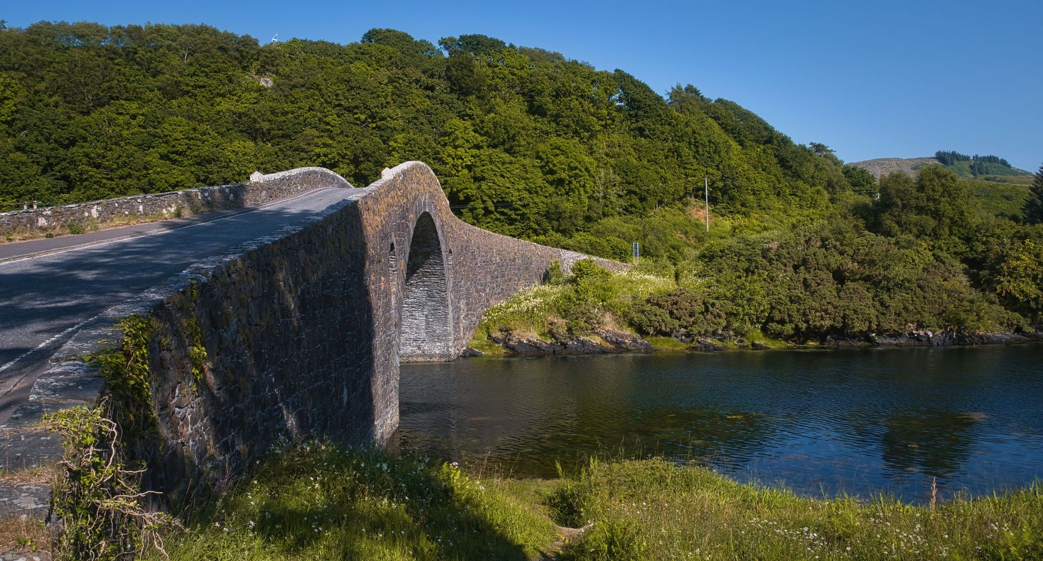 Clachan Bridge ( known as the "Atlantic Bridge" - connects mainland to the Isle of Seil ) off the road to Oban