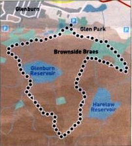Route Map for Gleniffer Braes Country Park