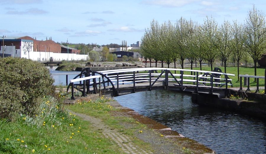 Canal Footbridge at Port Dundas in North Glasgow