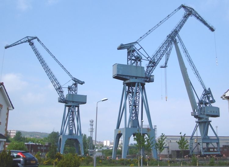 Giant cranes at Port Glasgow