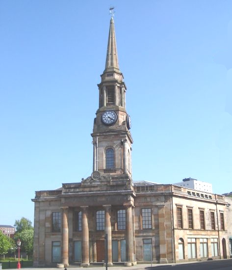 Clock Tower on Municipal Building in Port Glasgow