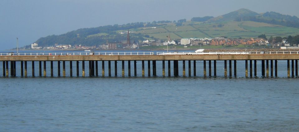 Jetty at Fairlie with Largs and Knock Hill in background