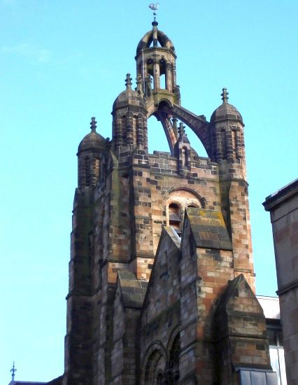 Tower of Church in Pollokshaws Road in the South Side of Glasgow