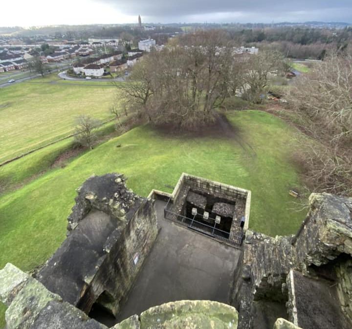 View from Crookston Castle near Rosshall Park