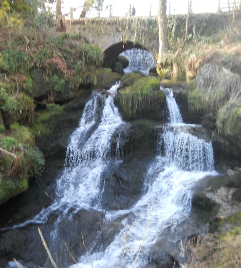 Waterfall in Rouken Glen Park