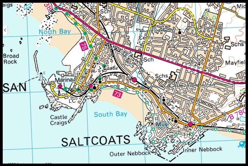 Map of Ardrossan and Saltcoats