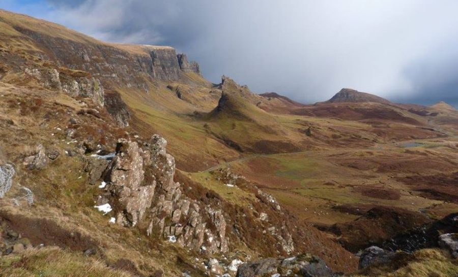 The Storr at Trotternish on the Isle of Skye in NW Scotland