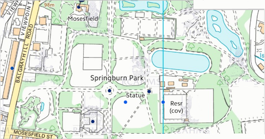 Map of Springburn Park