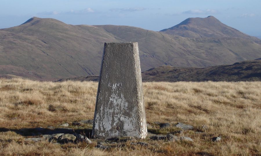 Ben Vane and Ben Ledi from Trig Point on Stob Fear-tomhais