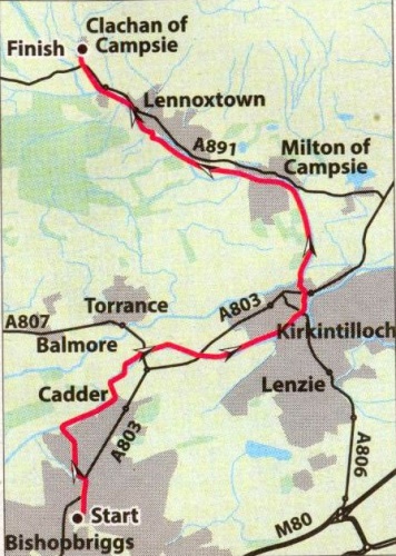 Map of the Thomas Muir Trail / Strathkelvin Railway Path