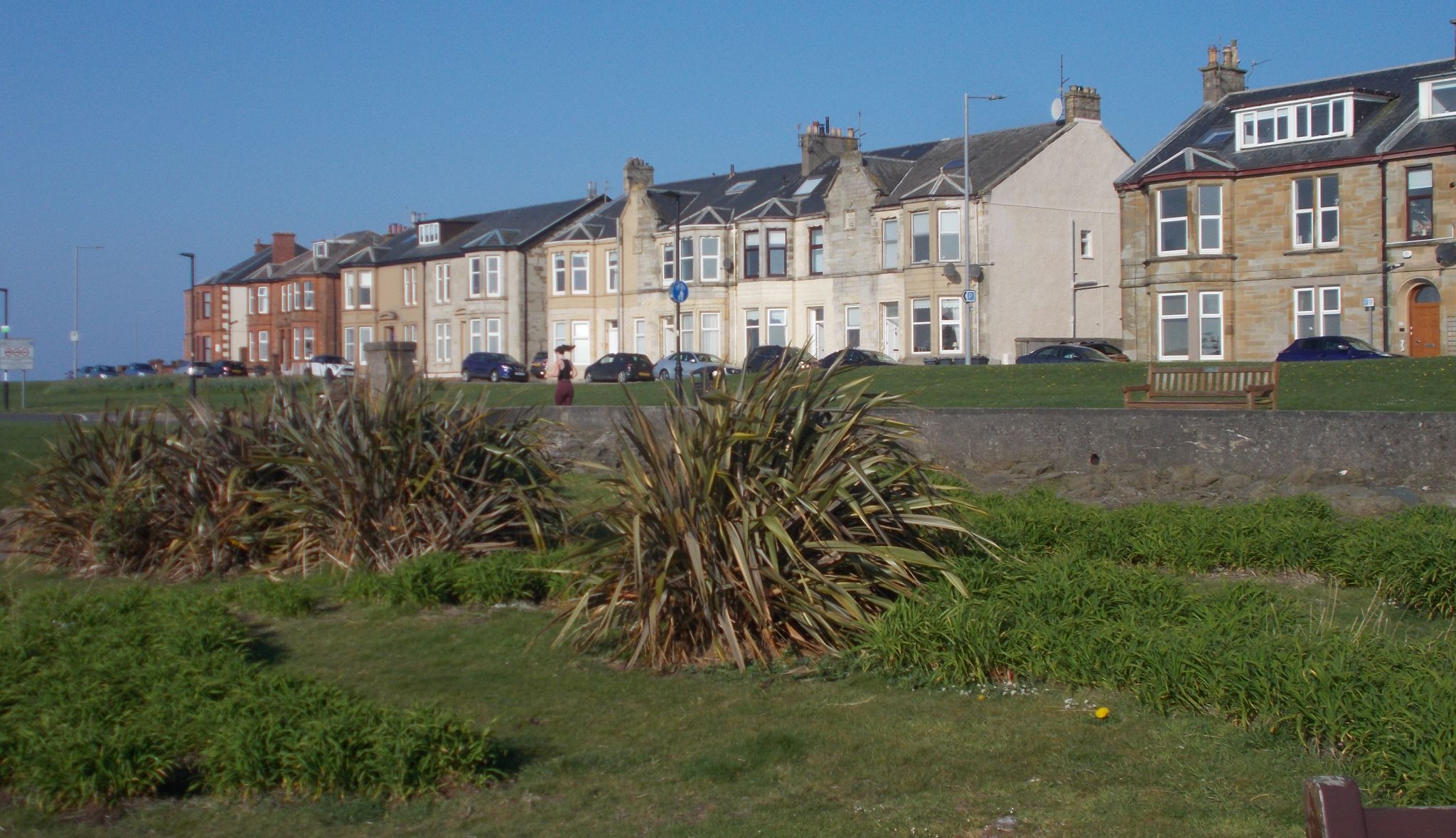 Houses on seafront at Troon on the Ayrshire Coast