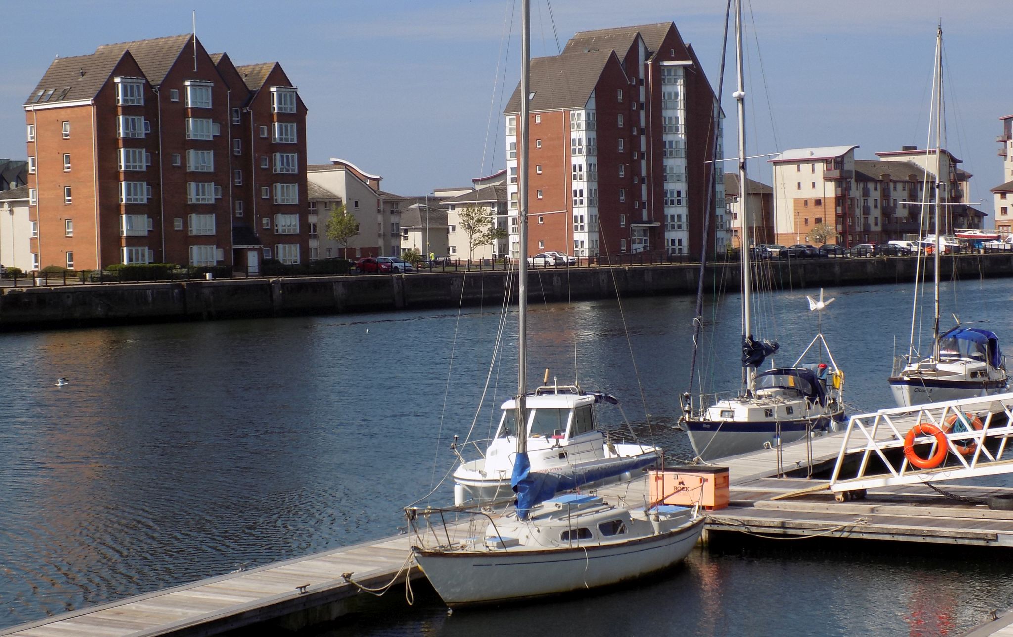 Yachts at Harbourside in Ayr