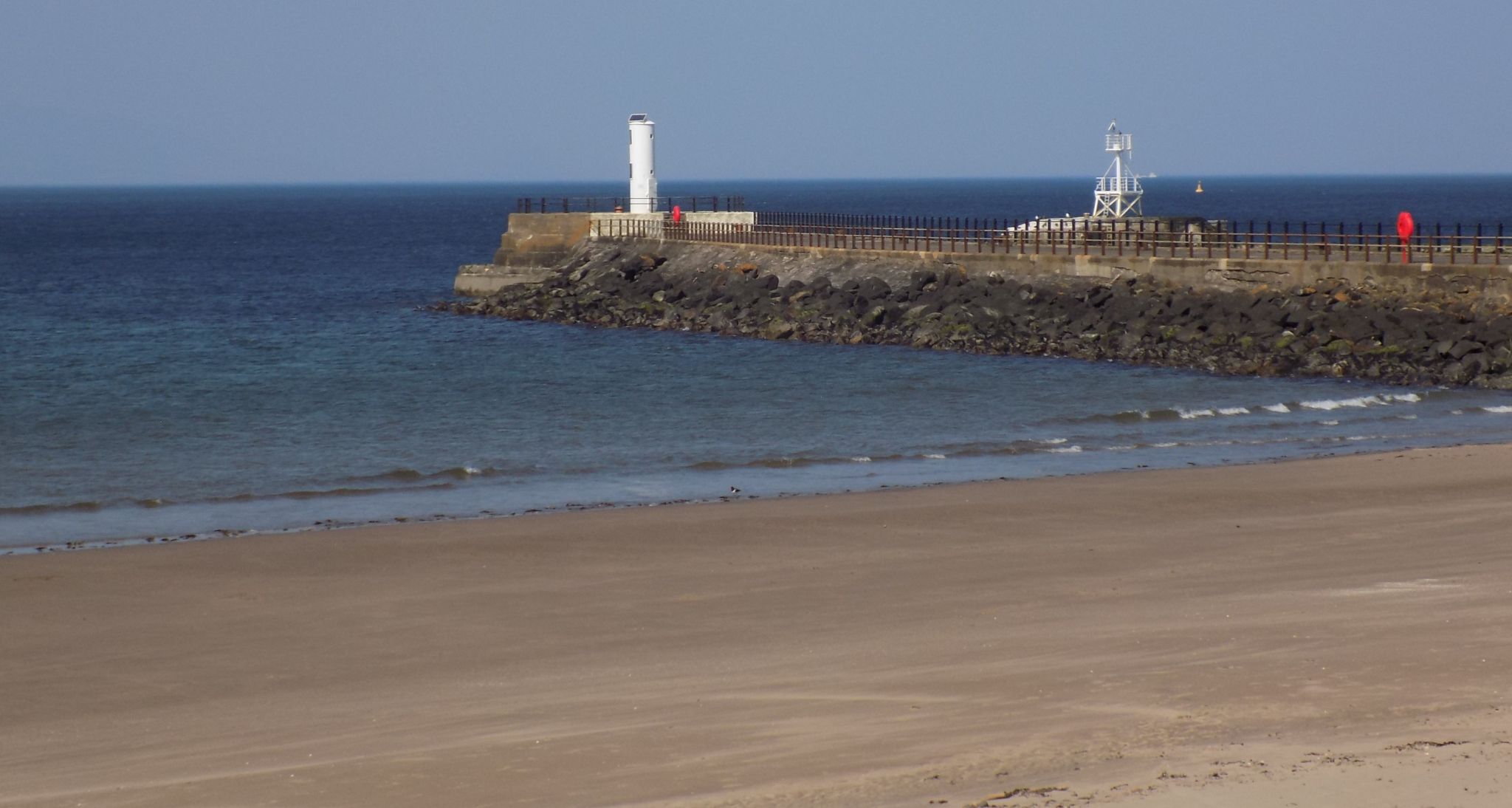 Harbour Wall from beach at Ayr
