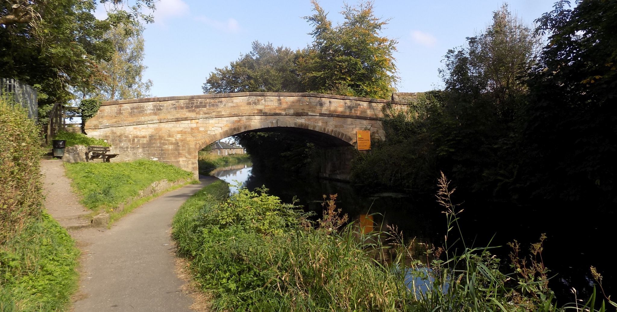 Avon Aqueduct for Union Canal from Heritage Trail in Muiravonside Country Park