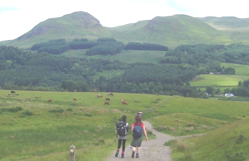 West Highland Way - Dumgoyne and the Campsie Fells on route from Carbeth to Glengoyne Distillery