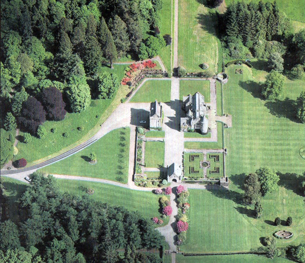 Aerial view of Duntreath Castle