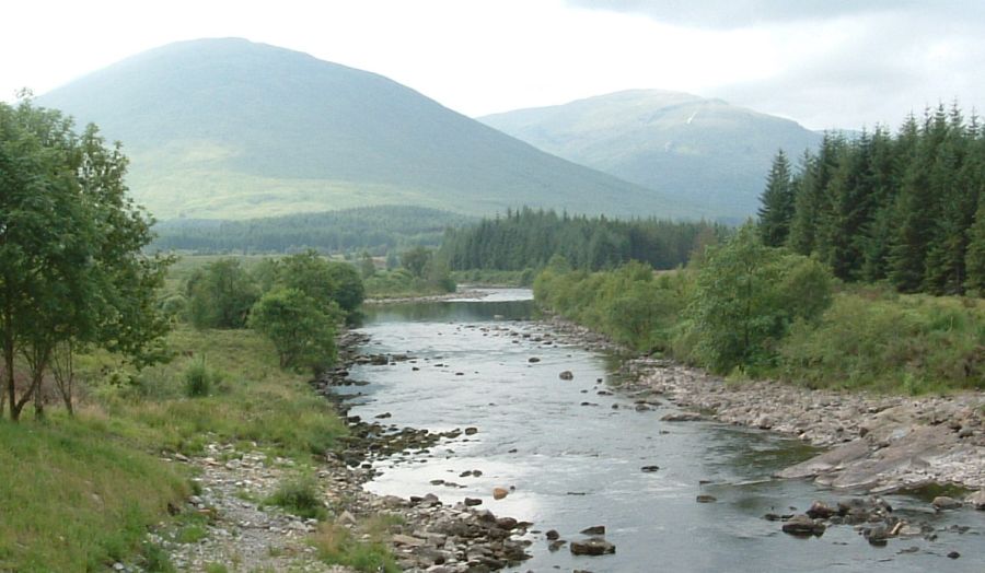 Rannoch Moor and Bridge of Orchy on ascent of Beinn Udlaidh
