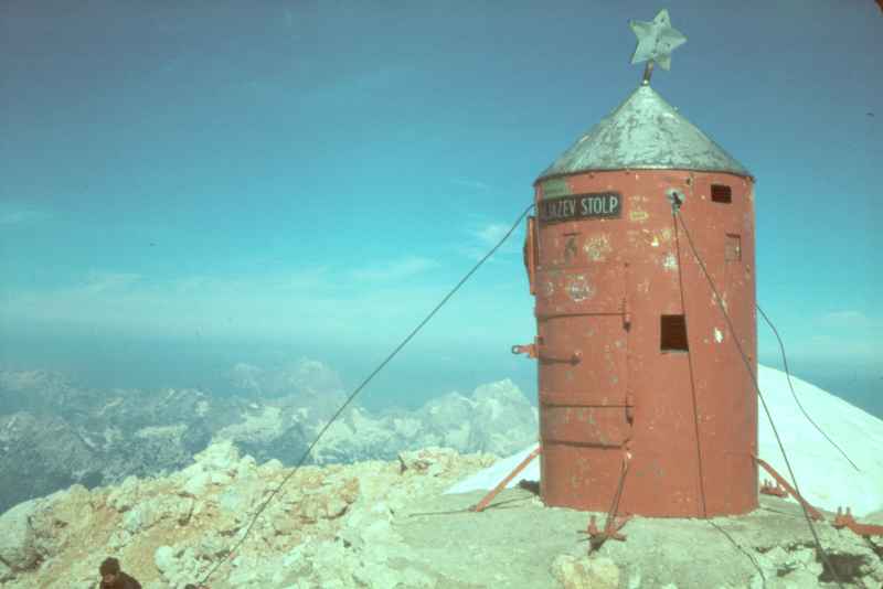 "Tower of Aljaz" on the Summit of Mount Triglav in the Julian Alps of Slovenia