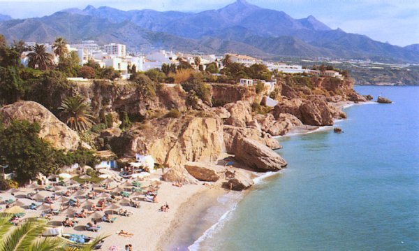 Nerja on the Costa del Sol in Andalucia in Southern Spain