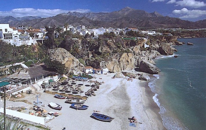 Nerja on the Costa del Sol in Andalucia in Southern Spain