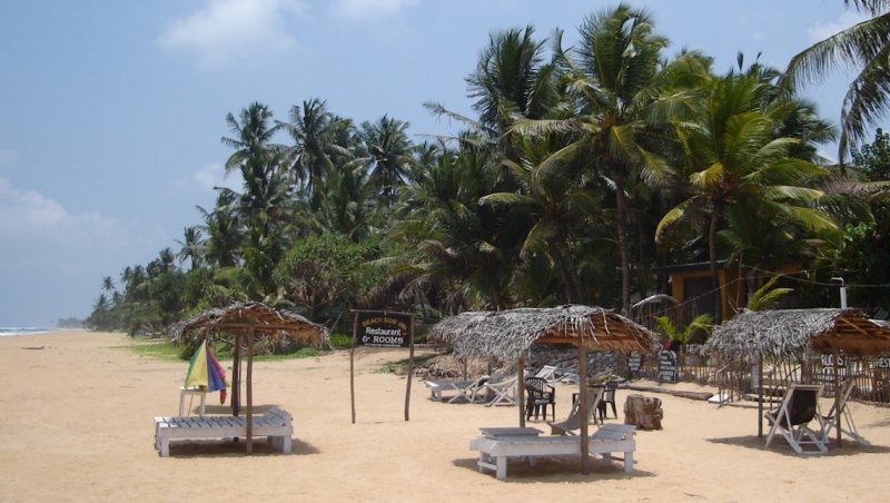 Beach at Hikkaduwa on the south-west coast of Sri Lanka