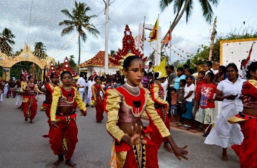 Festival at Hikkaduwa on the west coast of Sri Lanka