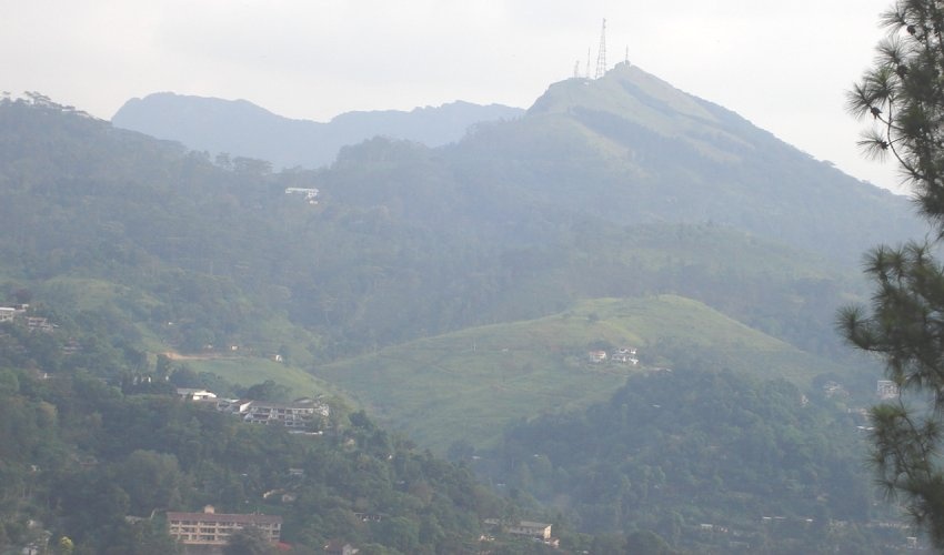 View of Hills above Kandy from Giant Buddha Statue