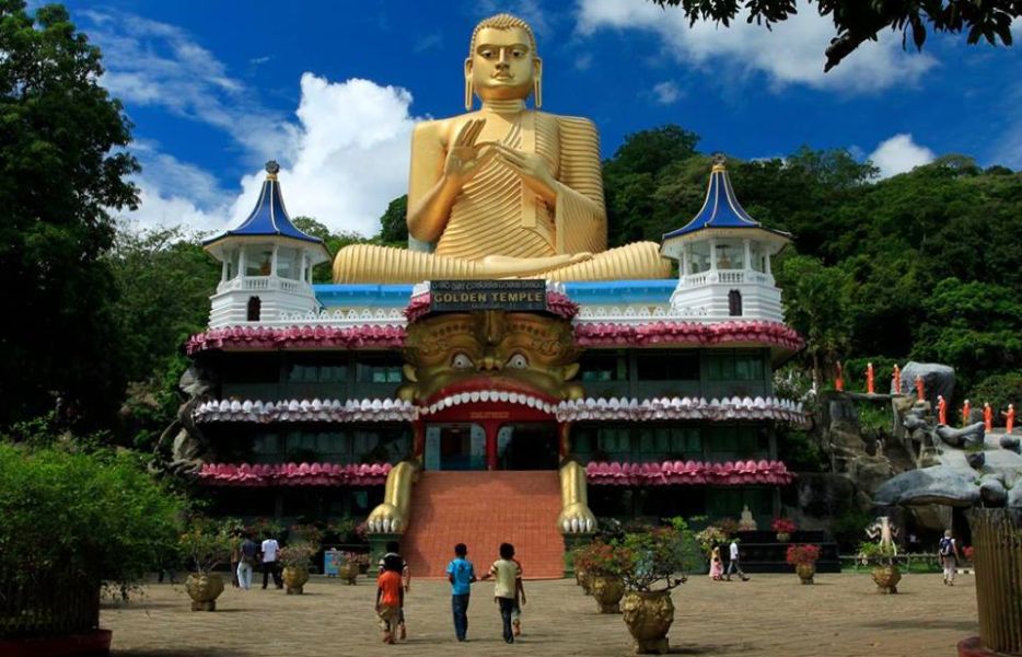 Buddha Statue on the Golden Temple at Dambulla