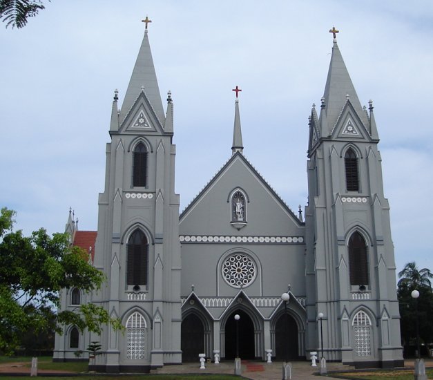 Church in Negombo on West Coast of Sri Lanka