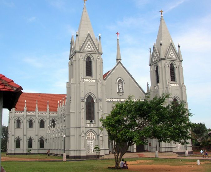 Church in Negombo on West Coast of Sri Lanka