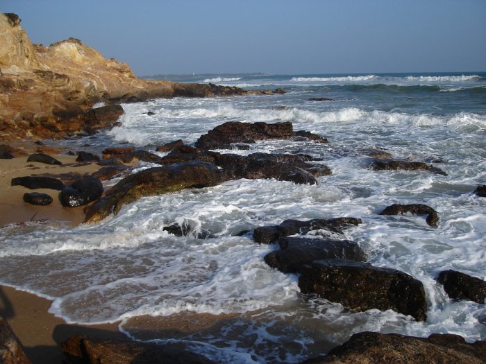 Rocks and Surf at Headland at Matara